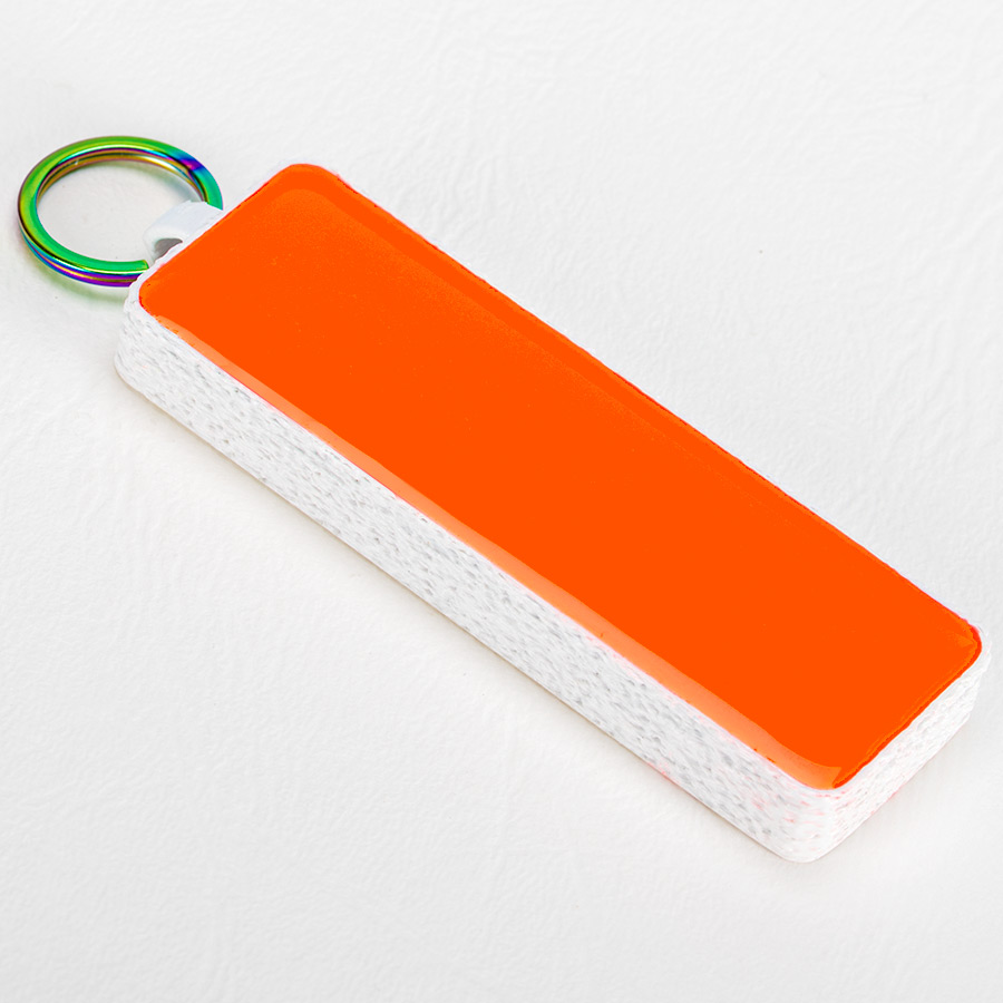 Fluoro Orange Floating Keyring